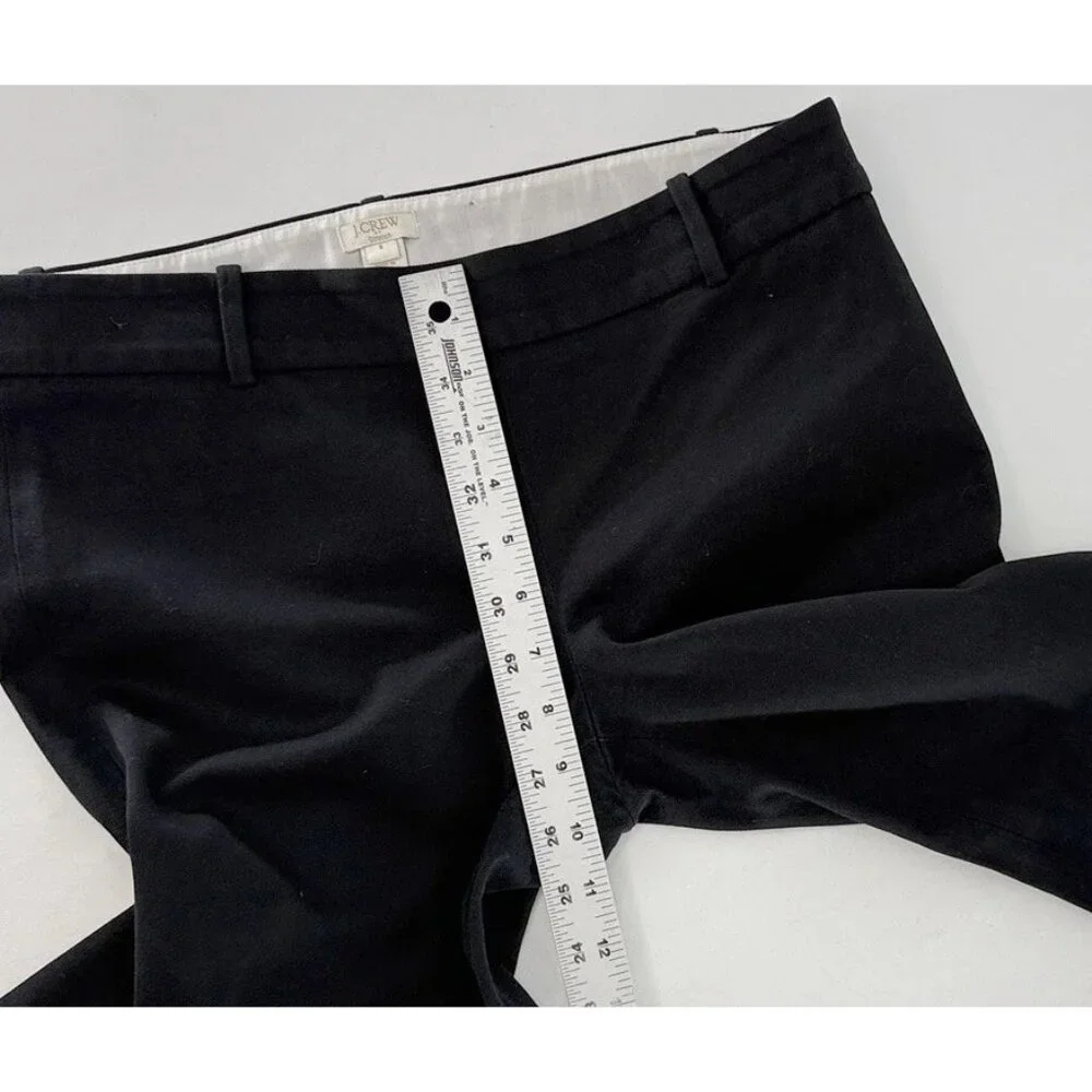 J.Crew Factory Stretch Skinny Black Cropped Pants Size‎ 6 Workwear Office Preppy